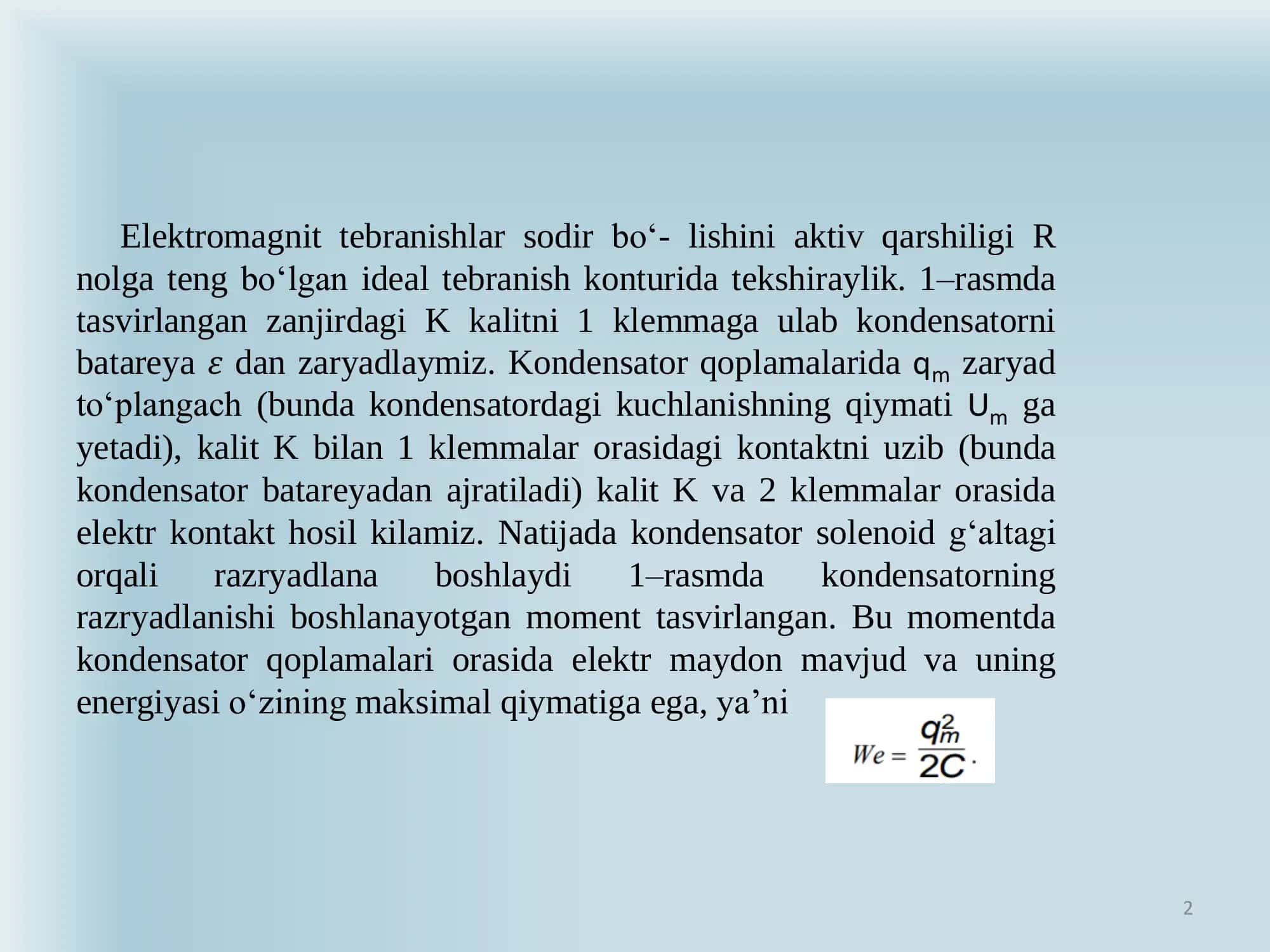 Elektromagnit tebranishlar 2