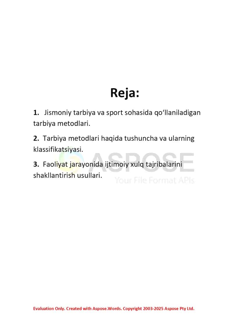 Jismoniy tarbiya va sport sohasida qo‘llaniladigan tarbiya metodlari 2