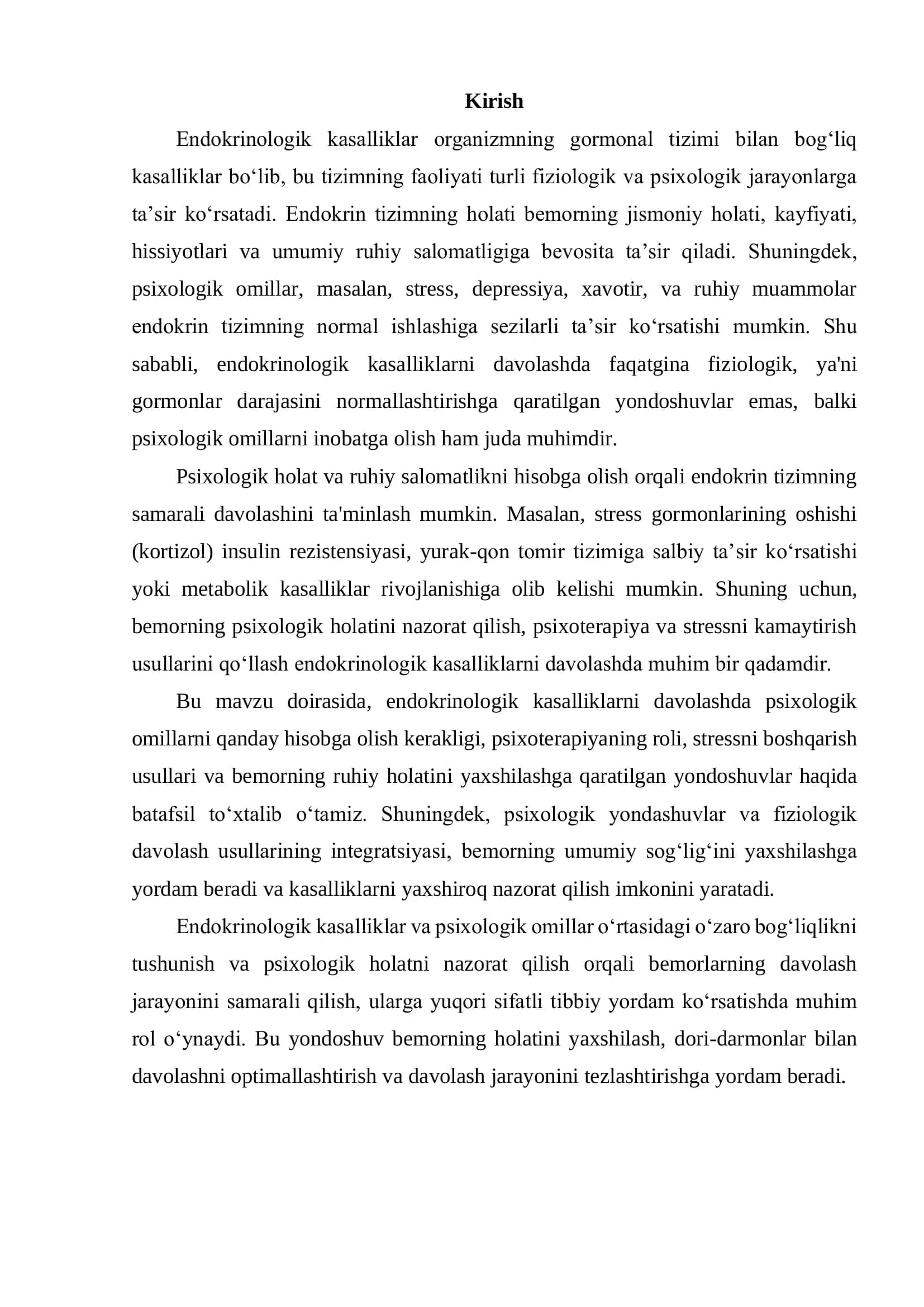 Endokrinologik kasalliklarni davolashda psixologik omillar 2
