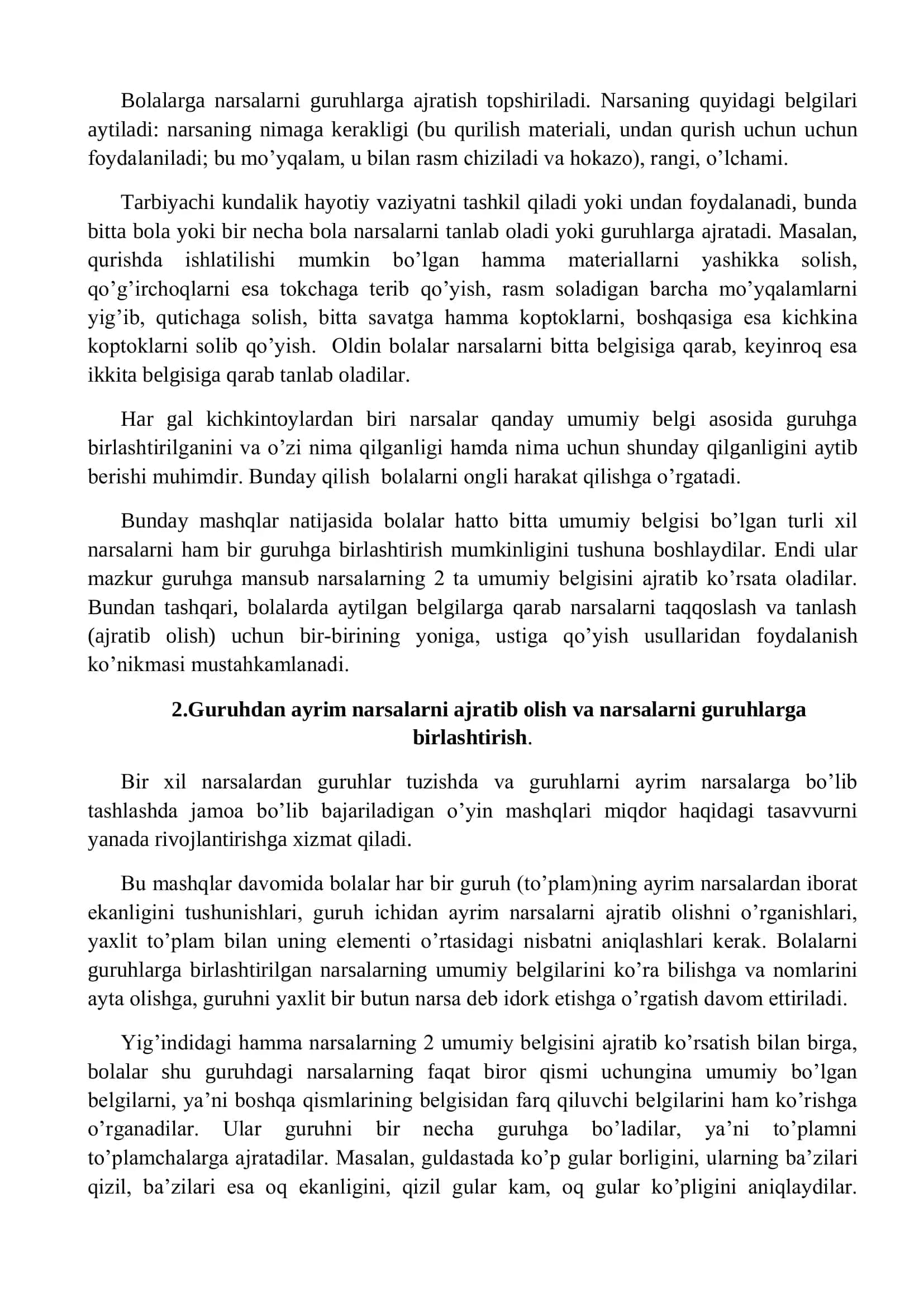 3-ma’ruza: Ilk yoshdagi guruh bolalariga buyumlarning shakli 2
