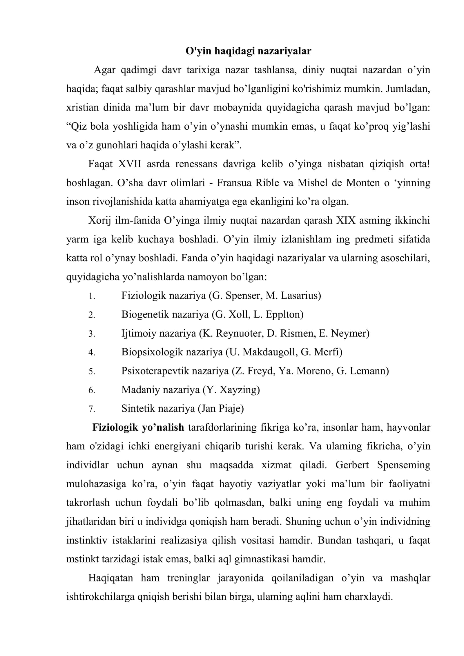 Guruhiy treningda o’yinning vazifalari 2