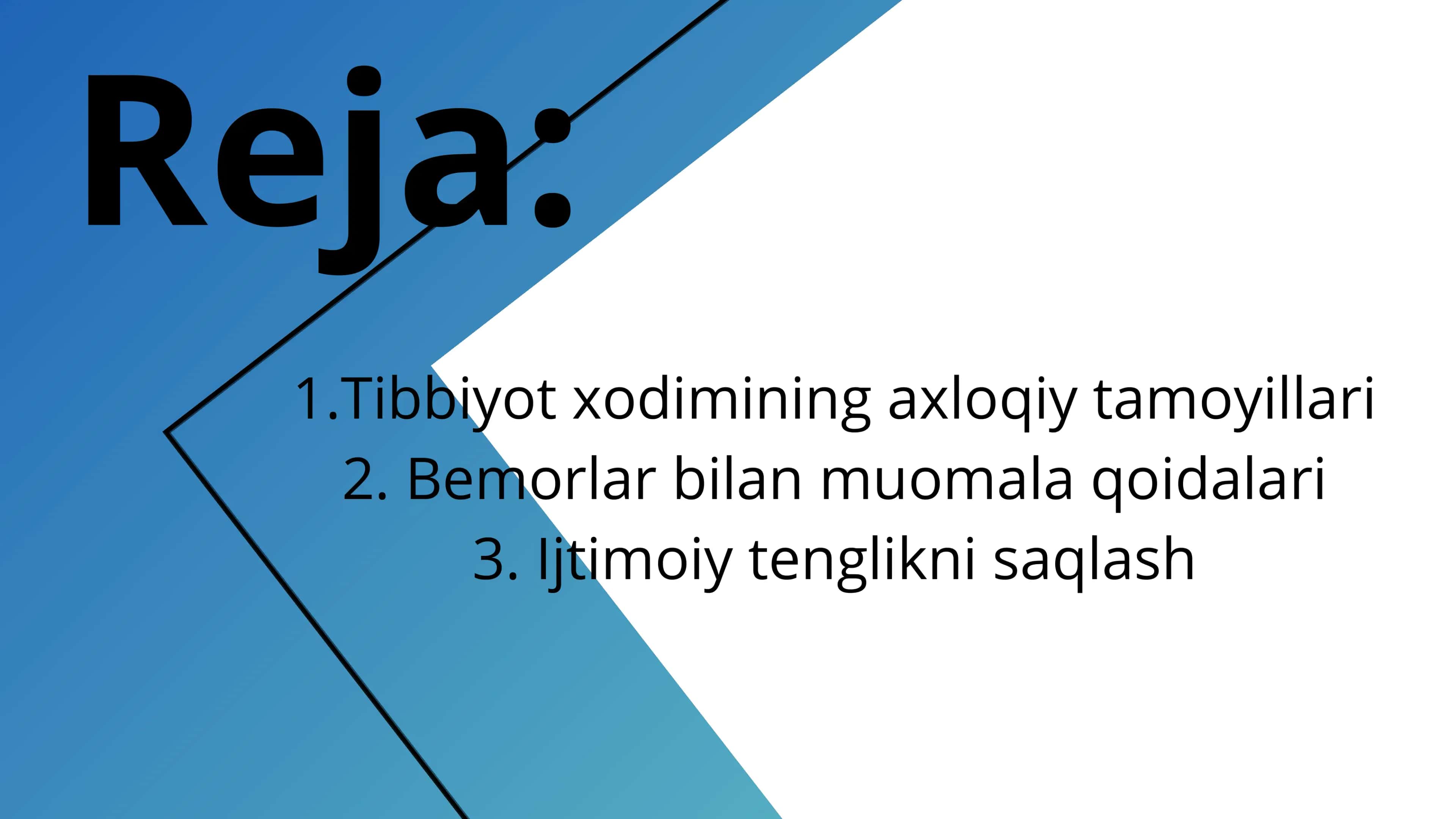 Tibbiyot xodimining odobi va muomala xususiyatlari 2