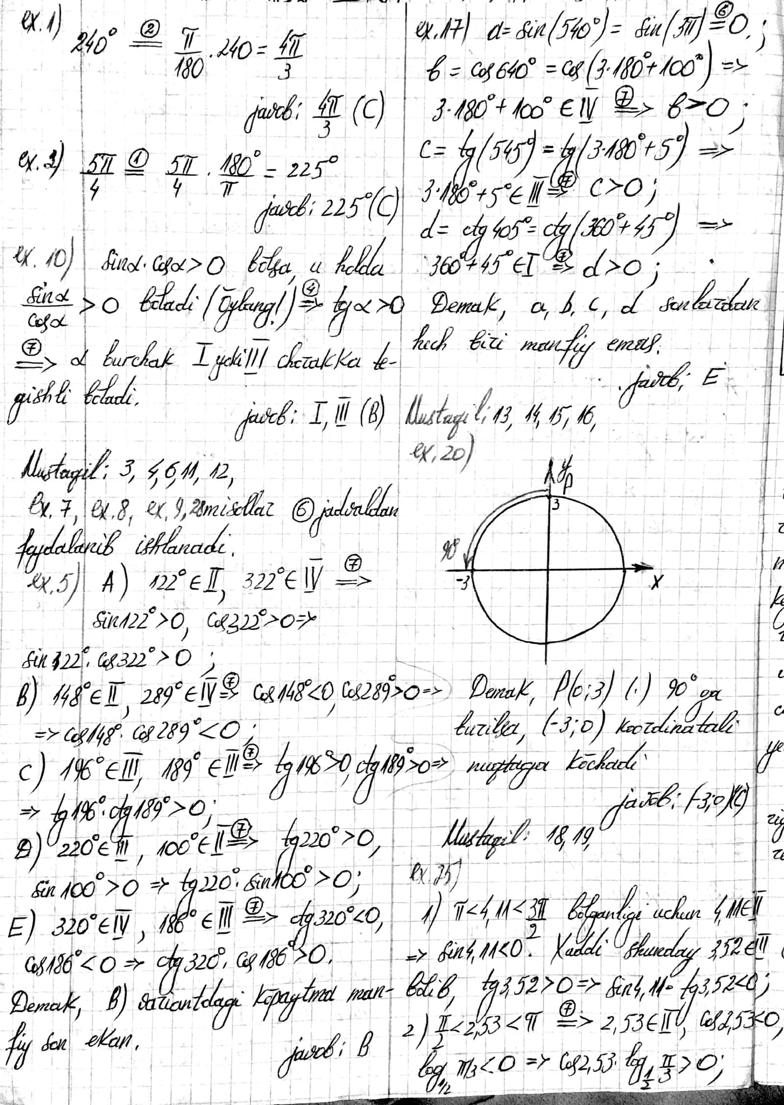 Trigonometriyani o'rganish uchun qo'llanma 2