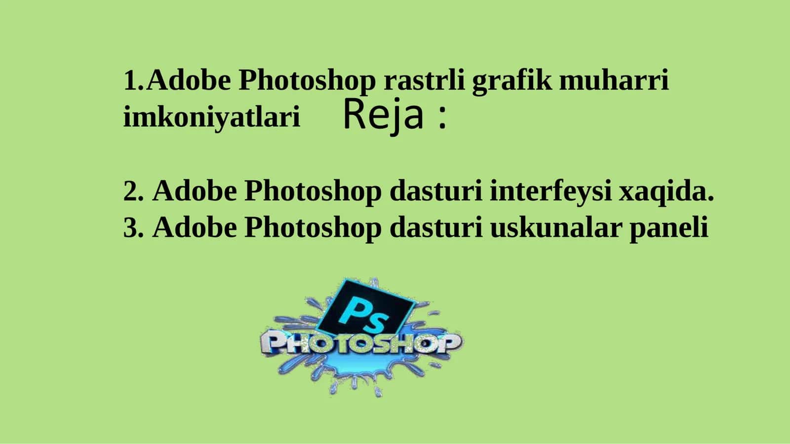photoshop dasturi slayd 2