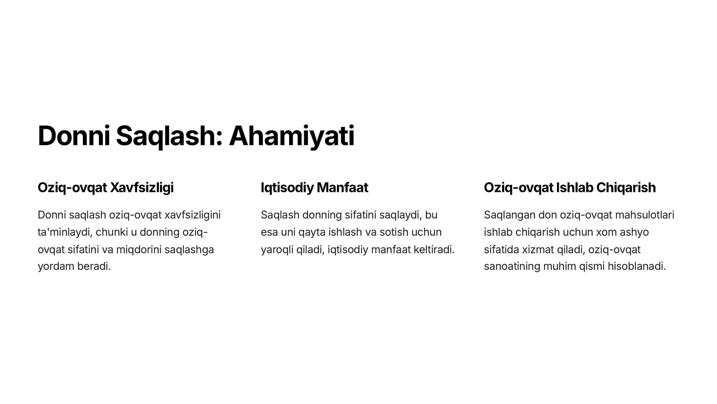 Donni Saqlash: Fiziologik va Biologik Jarayonlar 2