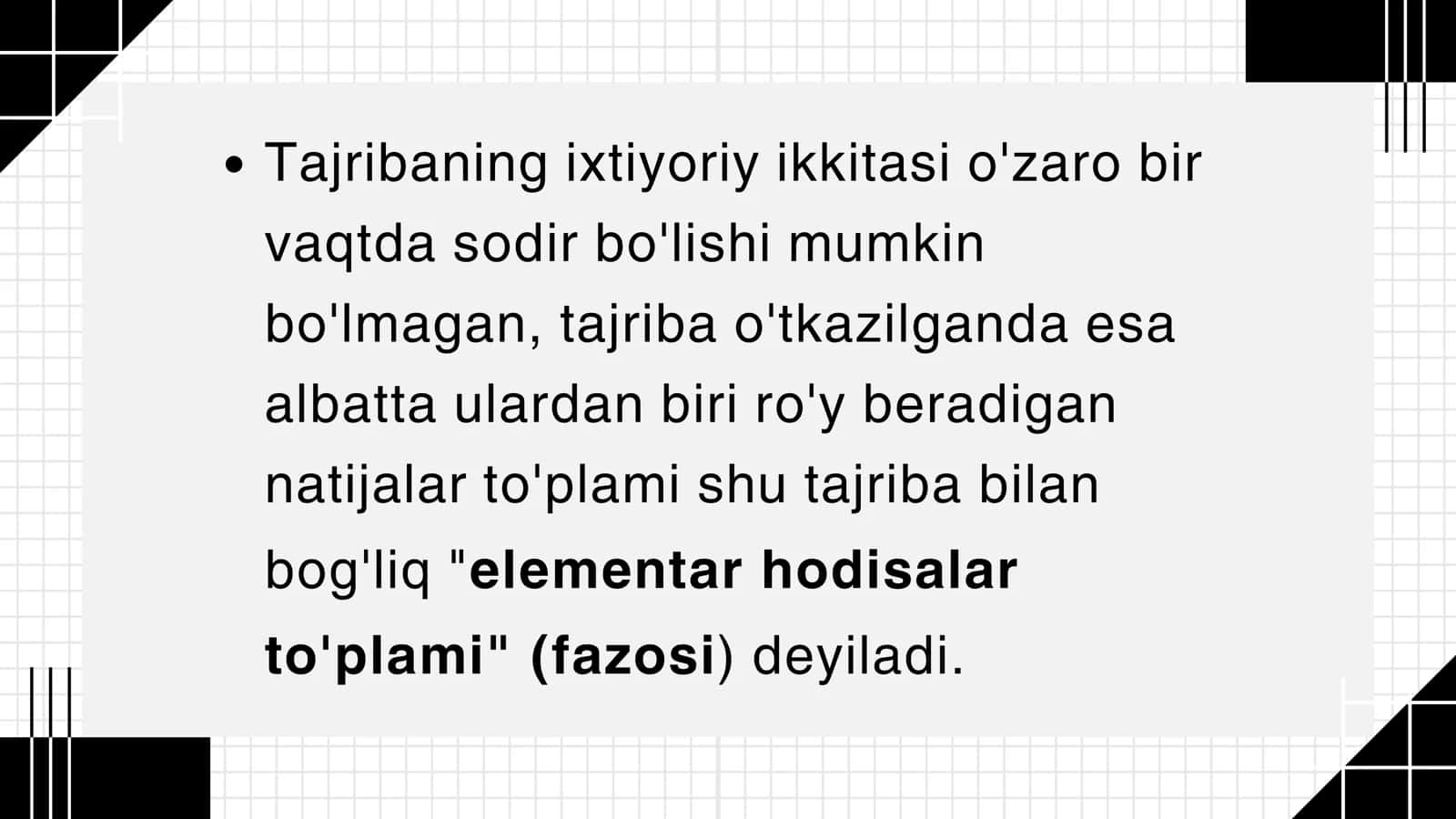 ELEMENTAR HODISALAR FAZOSI 2