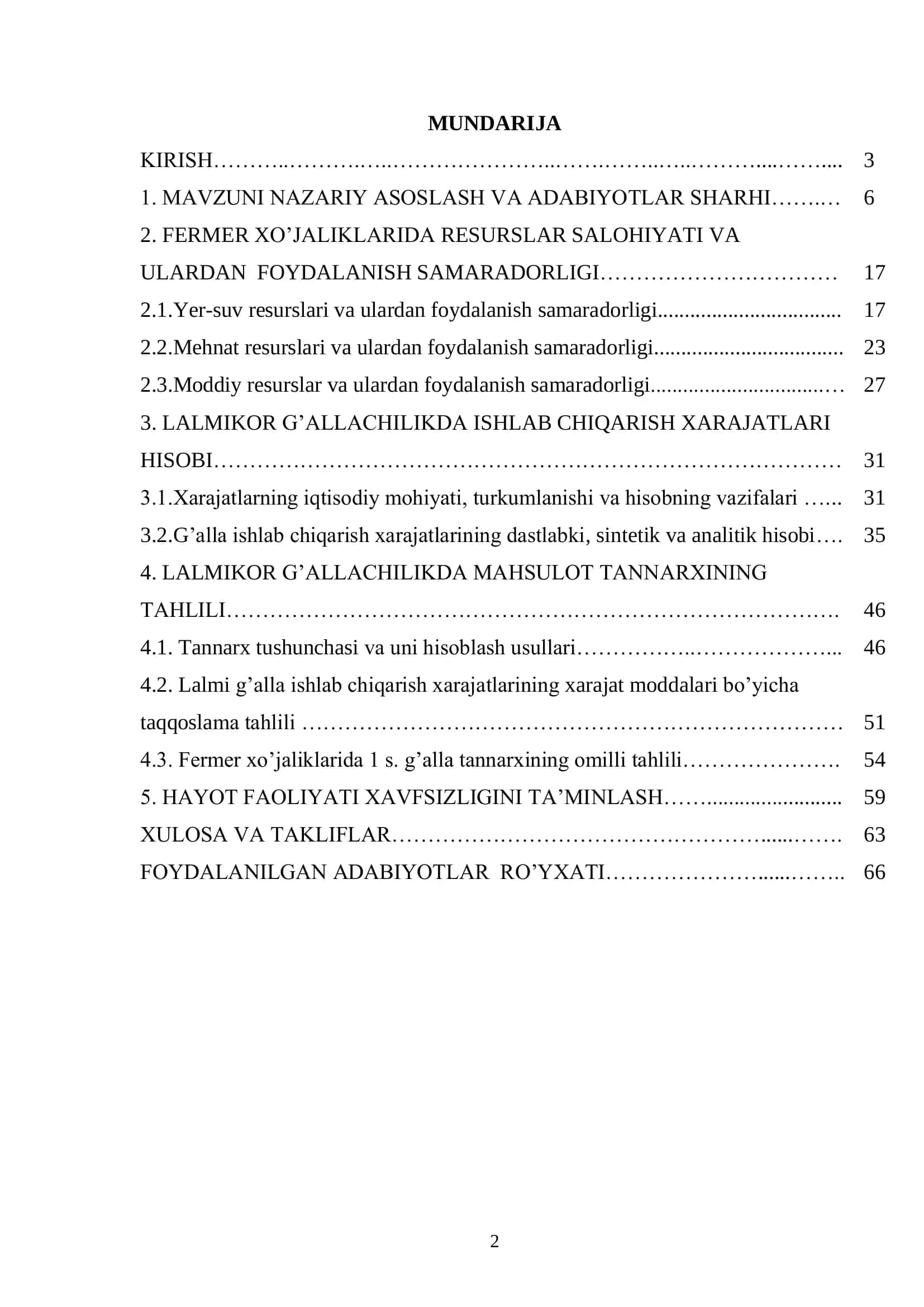 Lalmikor g’allachilikda ishlab chiqarish xarajatlari hisobi va mahsulot tannarxining tahlili 2