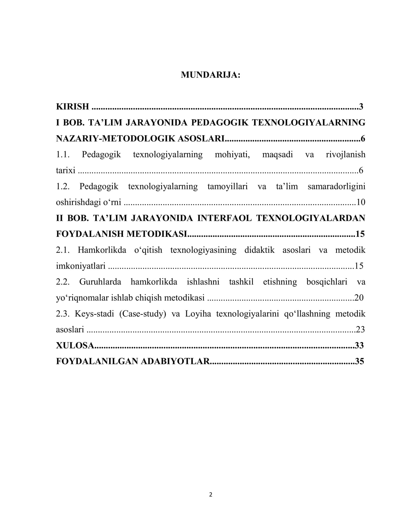 Tarix o'qitish metodlari nazariyasi 2