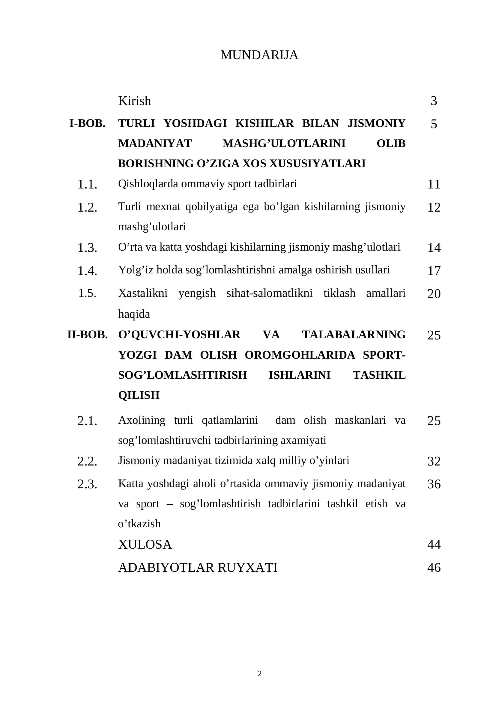 AXOLINING TURLI QATLAMLARIDA JISMONIY MADANIYAT XARAKATINI TASHKIL ETISH VA BOSHQARISH 2