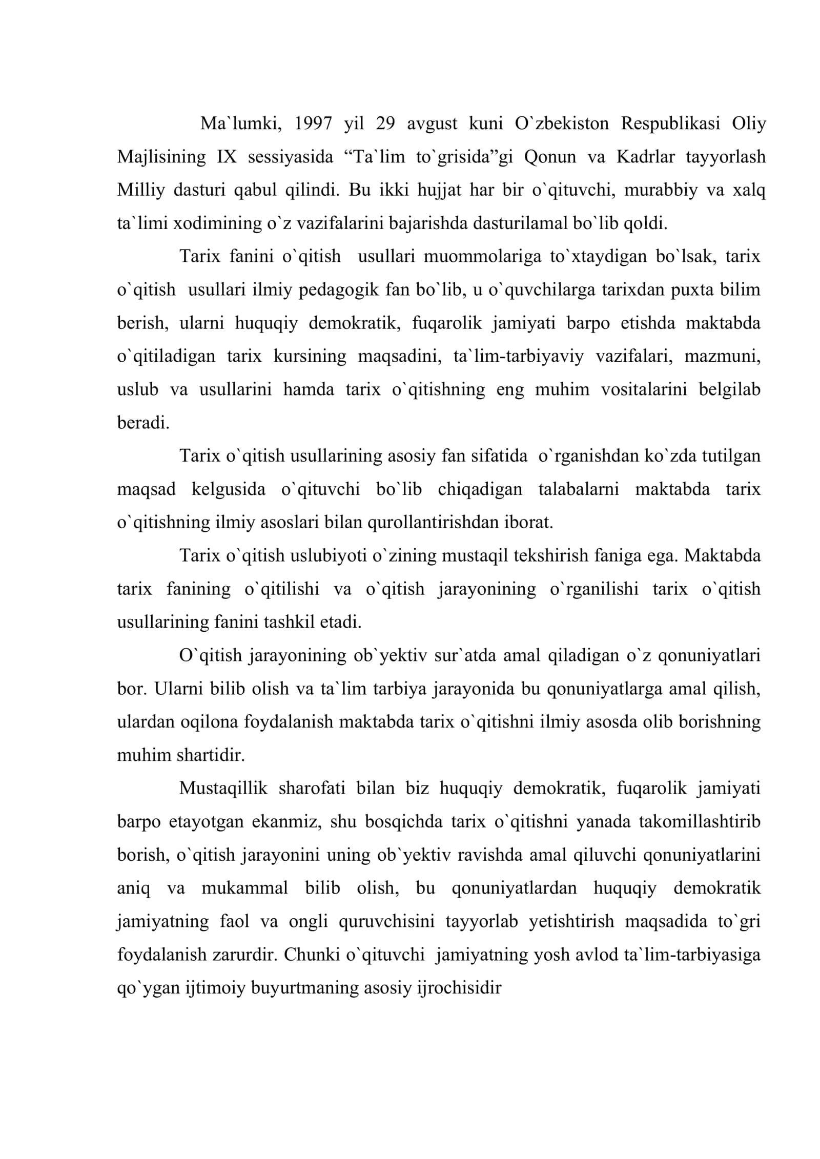 Tarix o`qitishning og`zaki usullari 2
