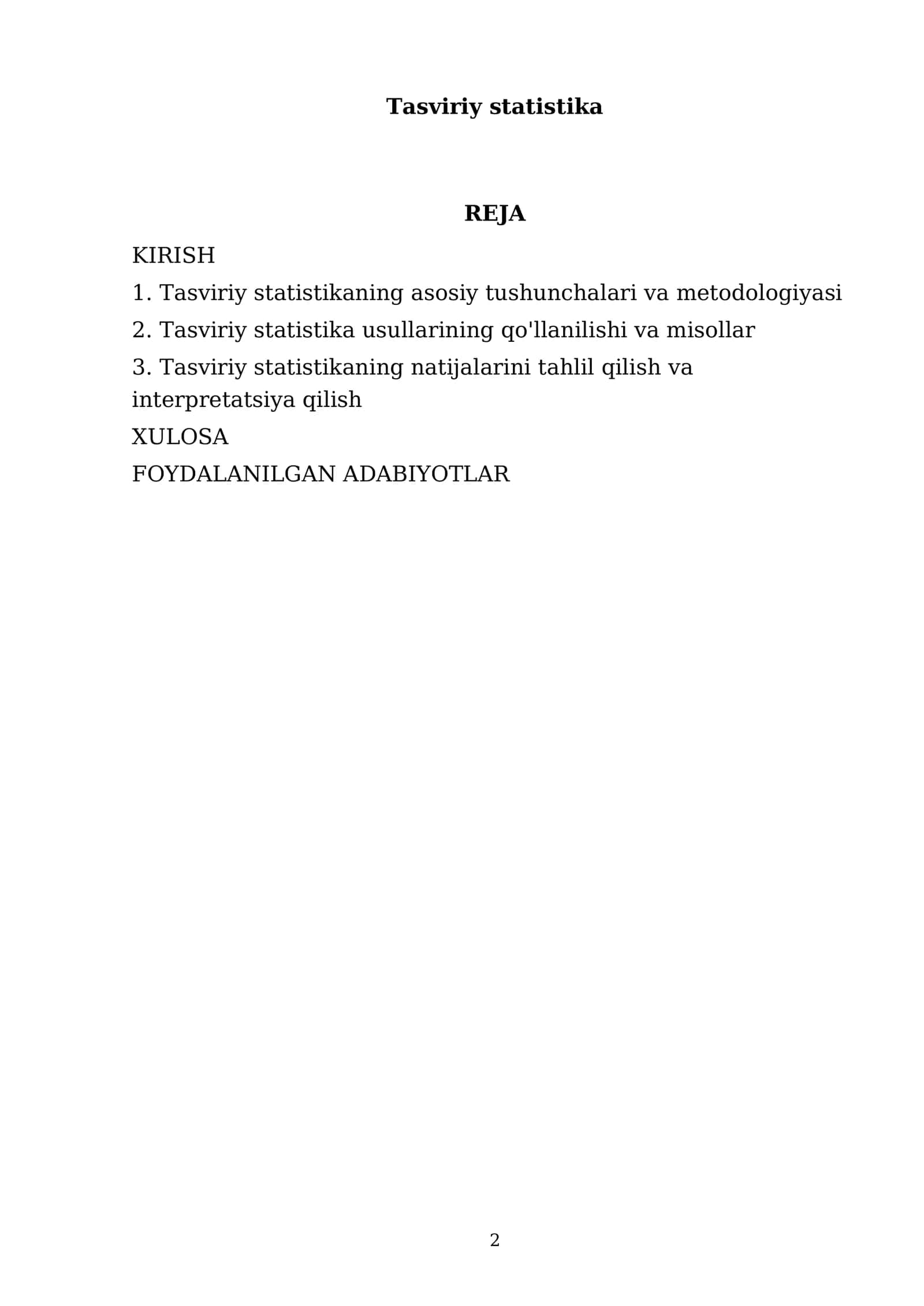 Tasviriy statistika 2