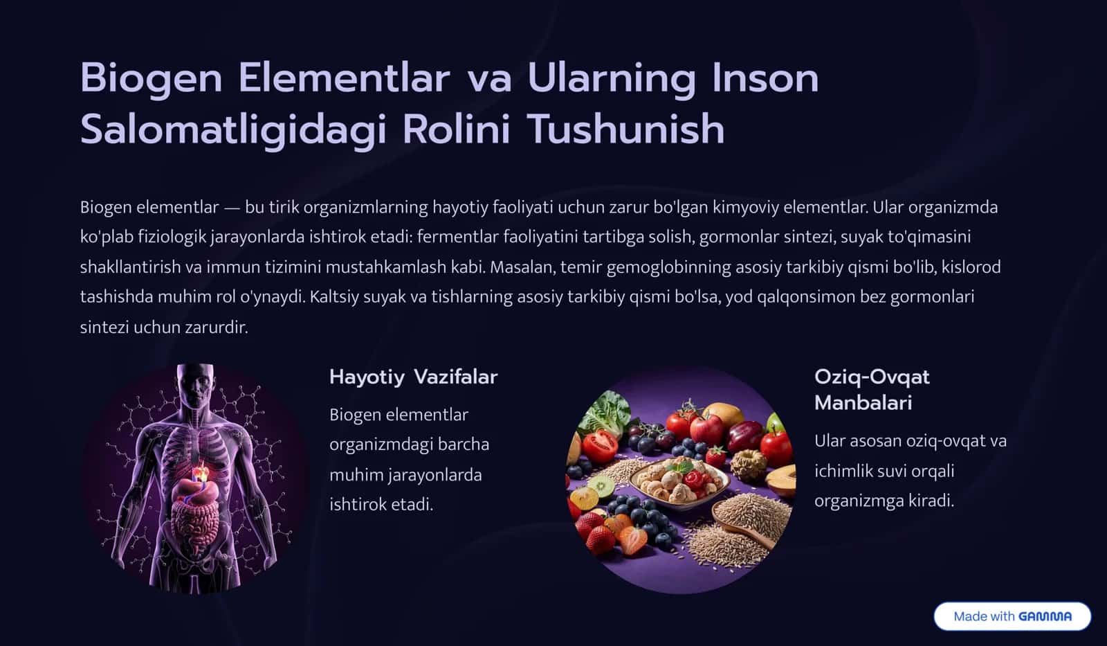 Biogen Elementlar Konsentratsiyasi O'zgarishi bilan Bog'liq Endemik va Kasb Kasalliklari: Umumiy Ko'rib Chiqish 2