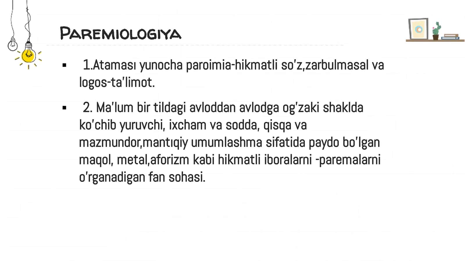 Paremiografik qatlam va paremiologik tadqiqotlar tarixidan 2