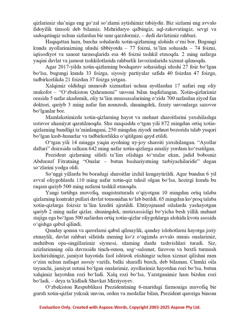 O‘zbekiston Respublikasi Prezidentining Farmoni va Strategik Sheriklik Dasturi 2