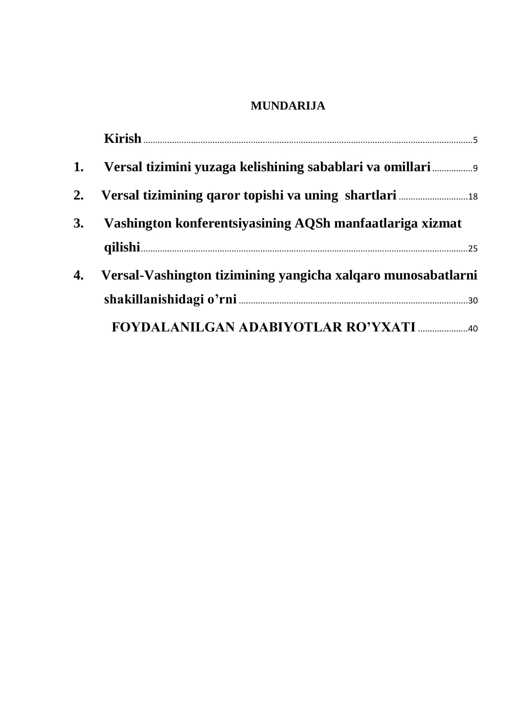 Versal-Vashington tizimi va uning xalqaro ahamiyati 2