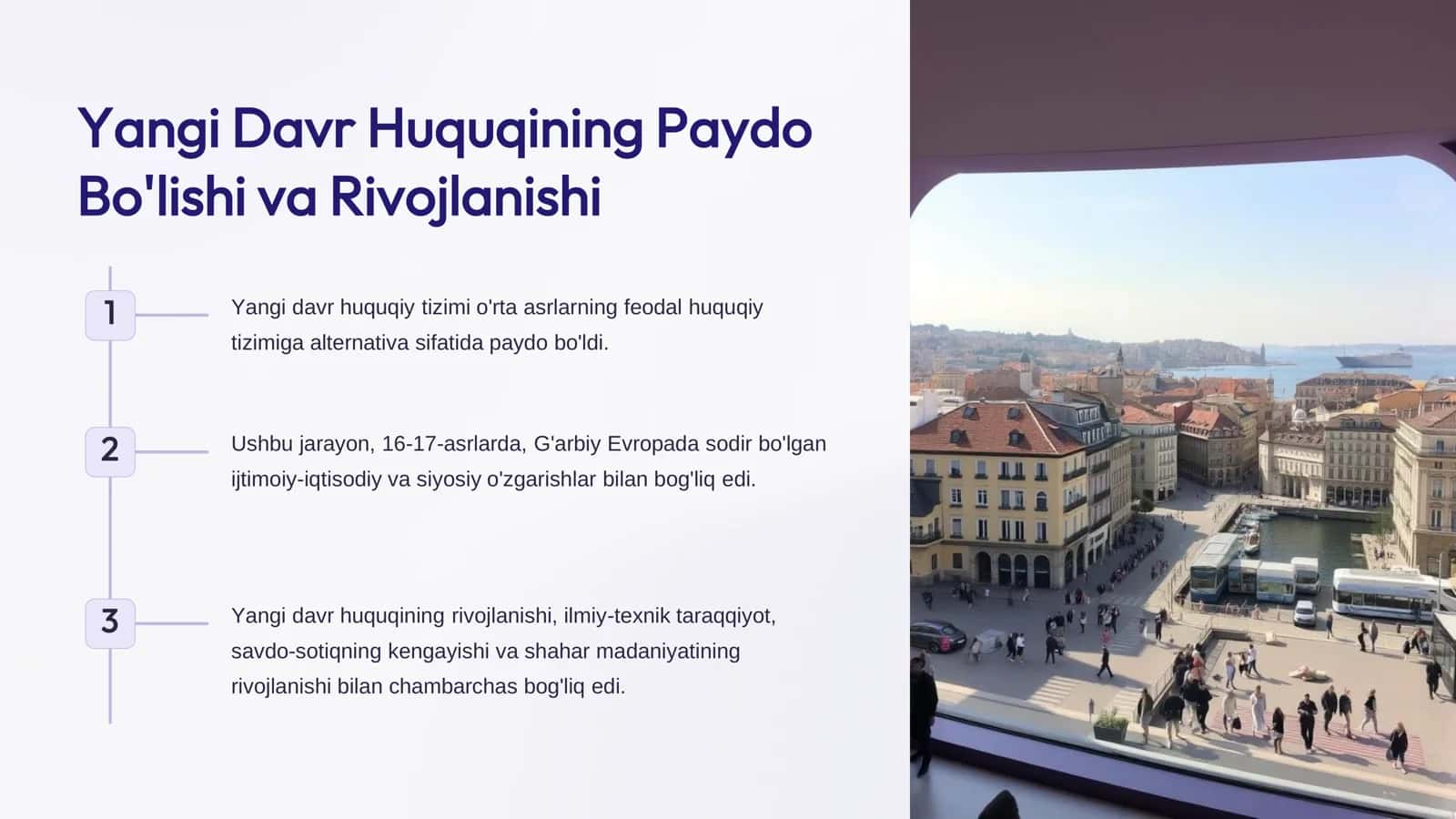 Yangi Davr Huquqining  Shakllanishi va Rivojlanishi 2