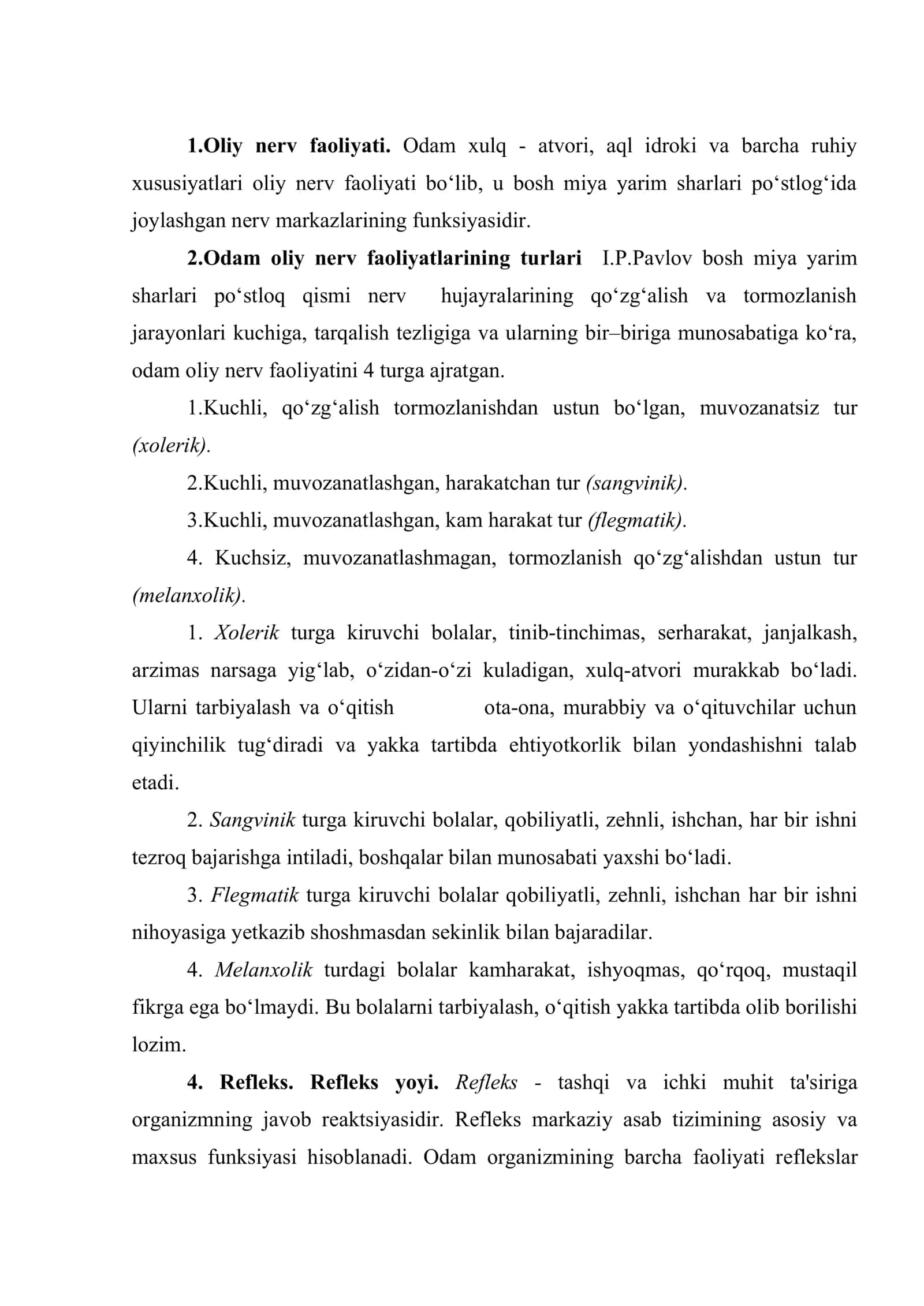 Oliy nerv faoliyati 2