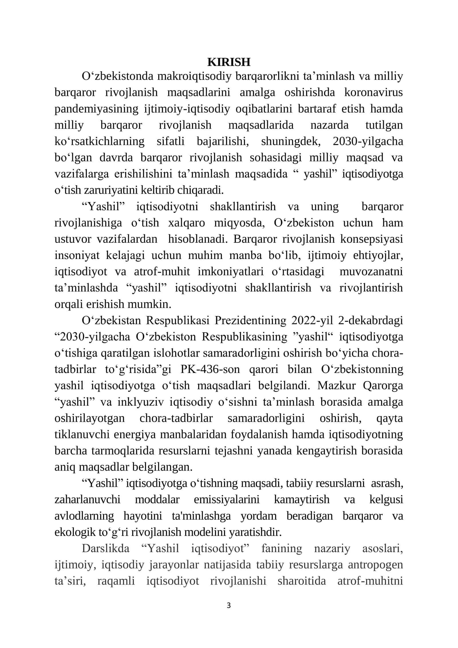 YASHIL IQTISODIYOT DARSLIK 2