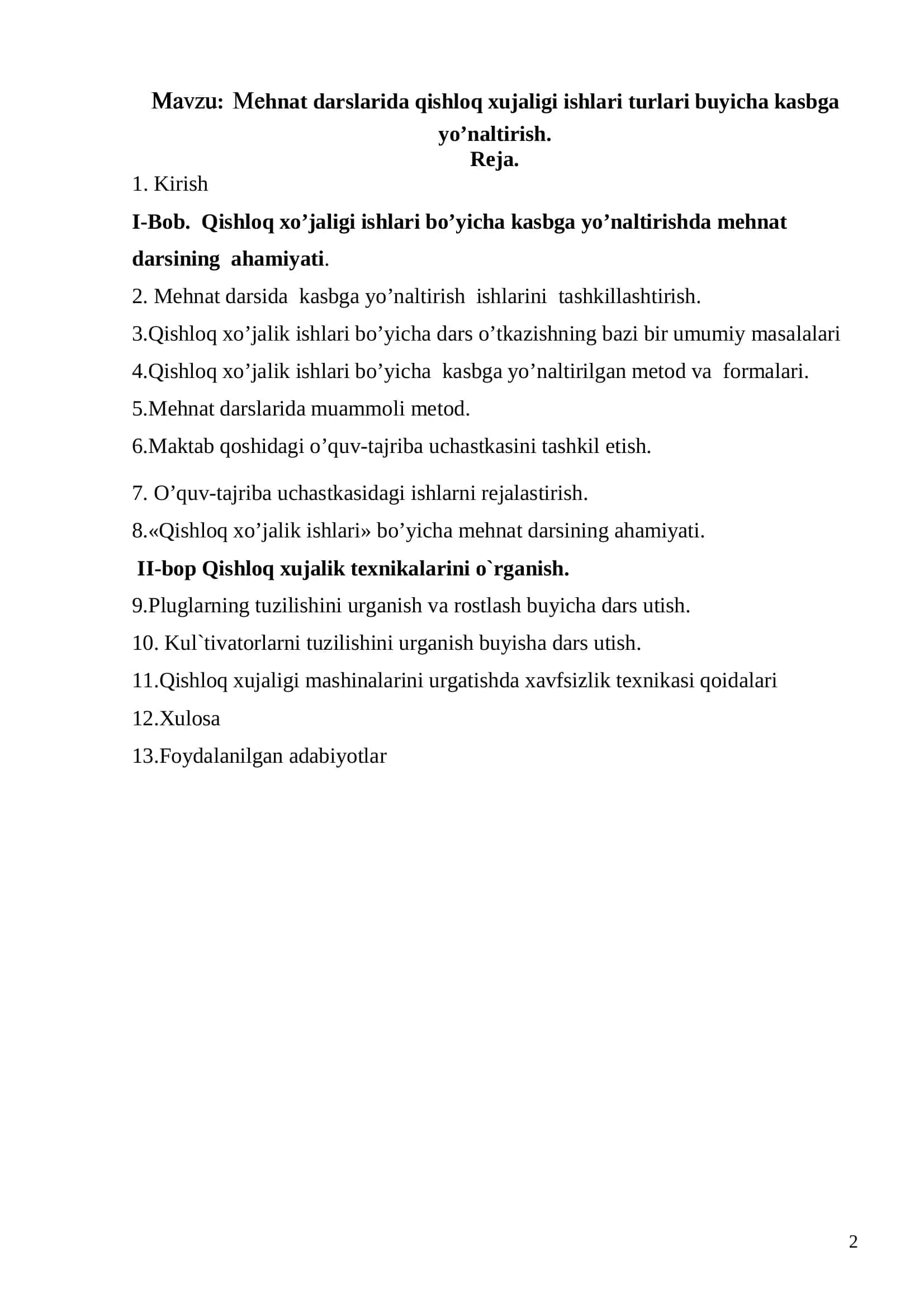 Ìàâçó: Ìåhnat darslarida qishloq xujaligi ishlari turlari 2