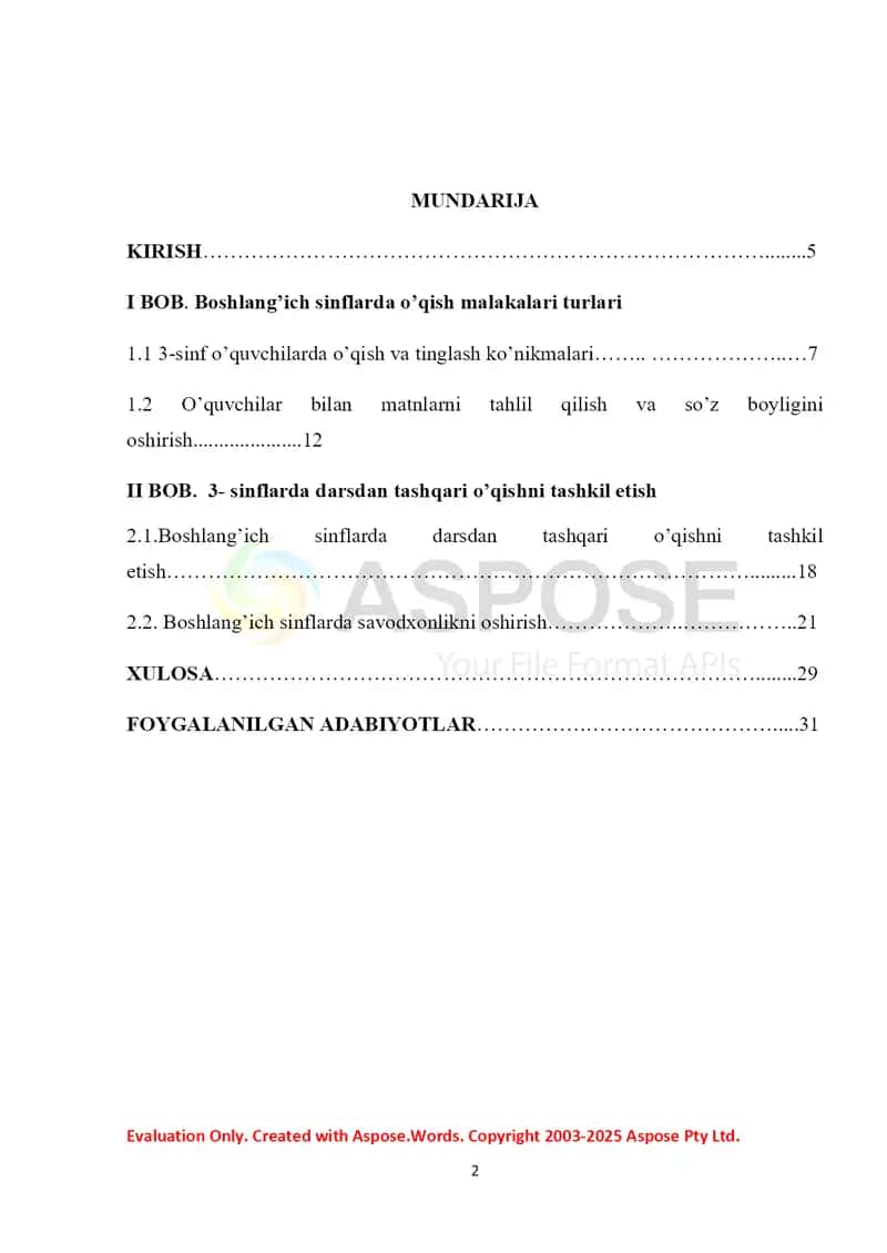 3-sinf  matematika darslarida darsdan tashqari o'qishni tashkil etish 2