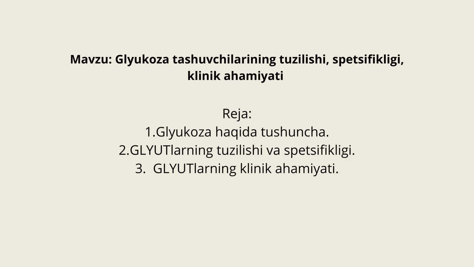 Glyukoza tashuvchilarining tuzilishi, spеtsifikligi, klinik ahamiyati 2