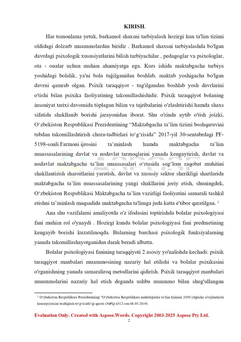 YUKSAK PSIXIK FUNKSIYALARNING TARKIB TOPISHI VA TUZULISHI 2