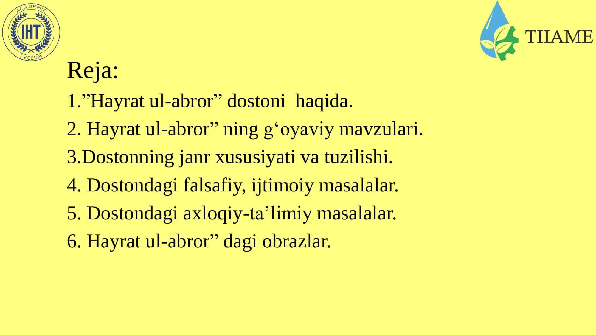 Xamsa “Hayrat ul-abror” dostoni 2