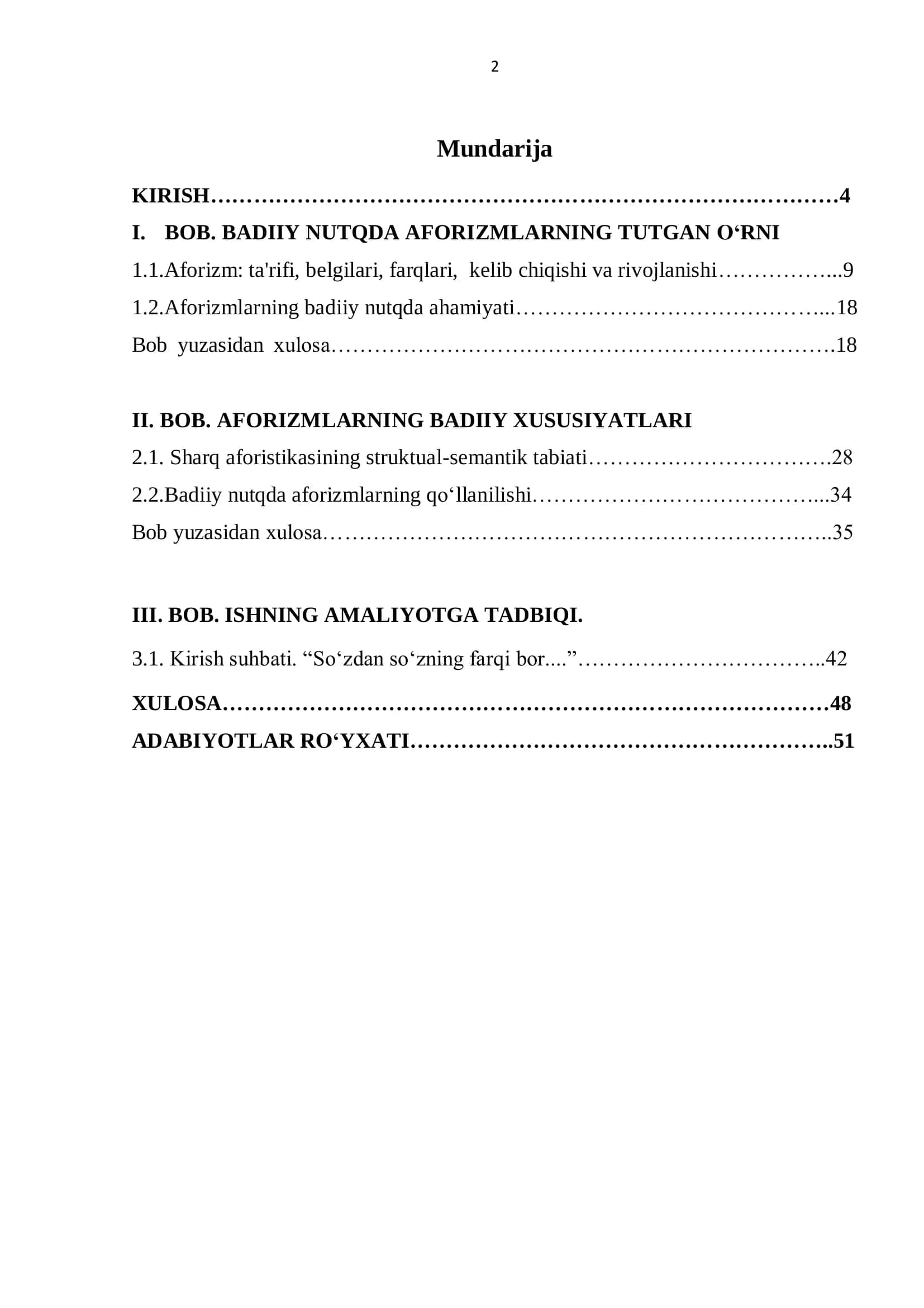 Badiiy matnda hikmatli so’zlar (aforizmlar)ning qo’llanish xususiyatlari 2