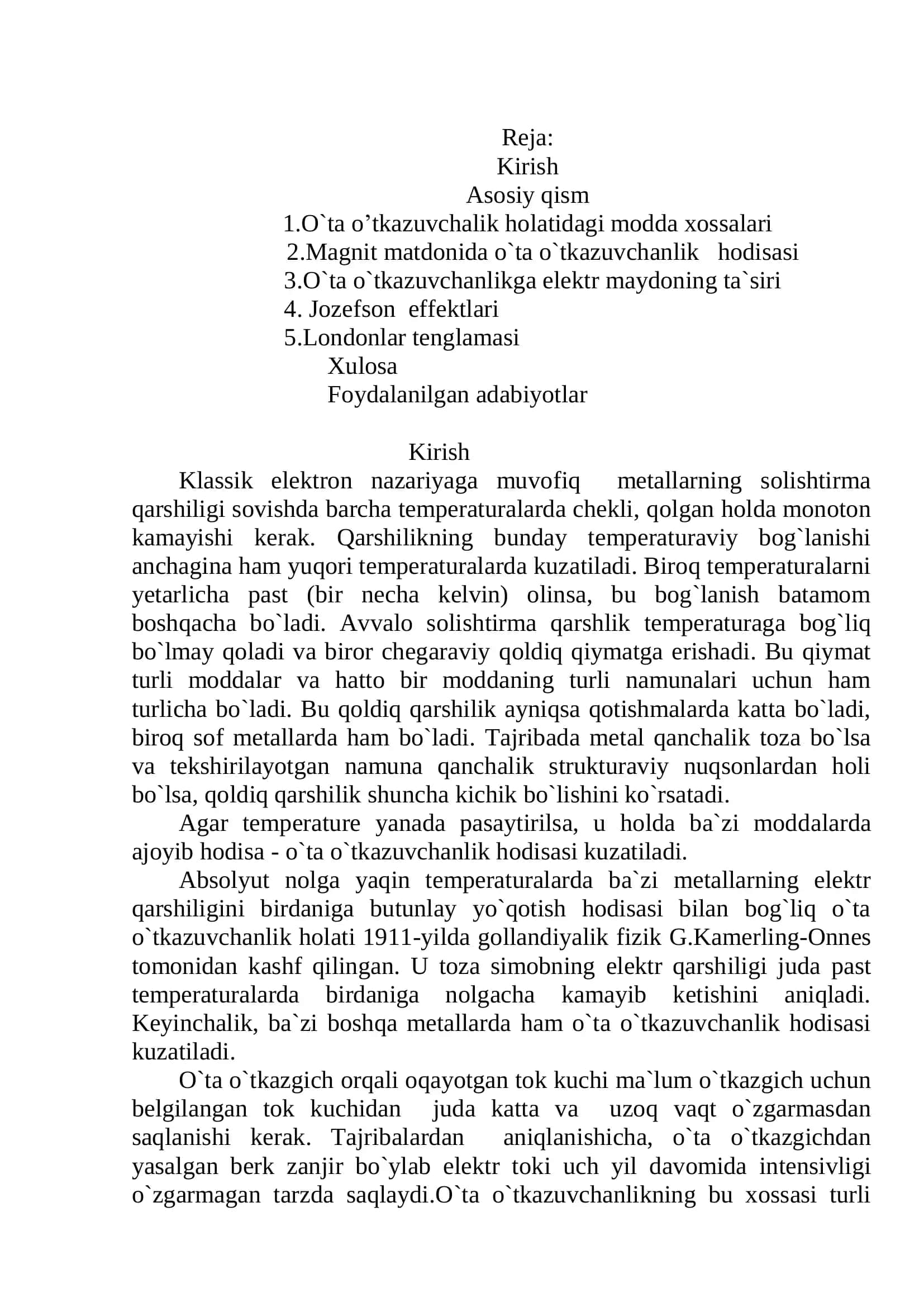 O’ta o’tkazuvchalik 2