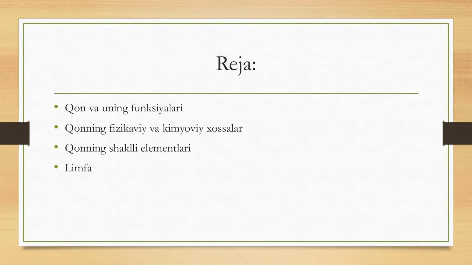 Organizmdagi biologik suyuqliklar.qonning fizikaviy va kimyoviy xossalari 2