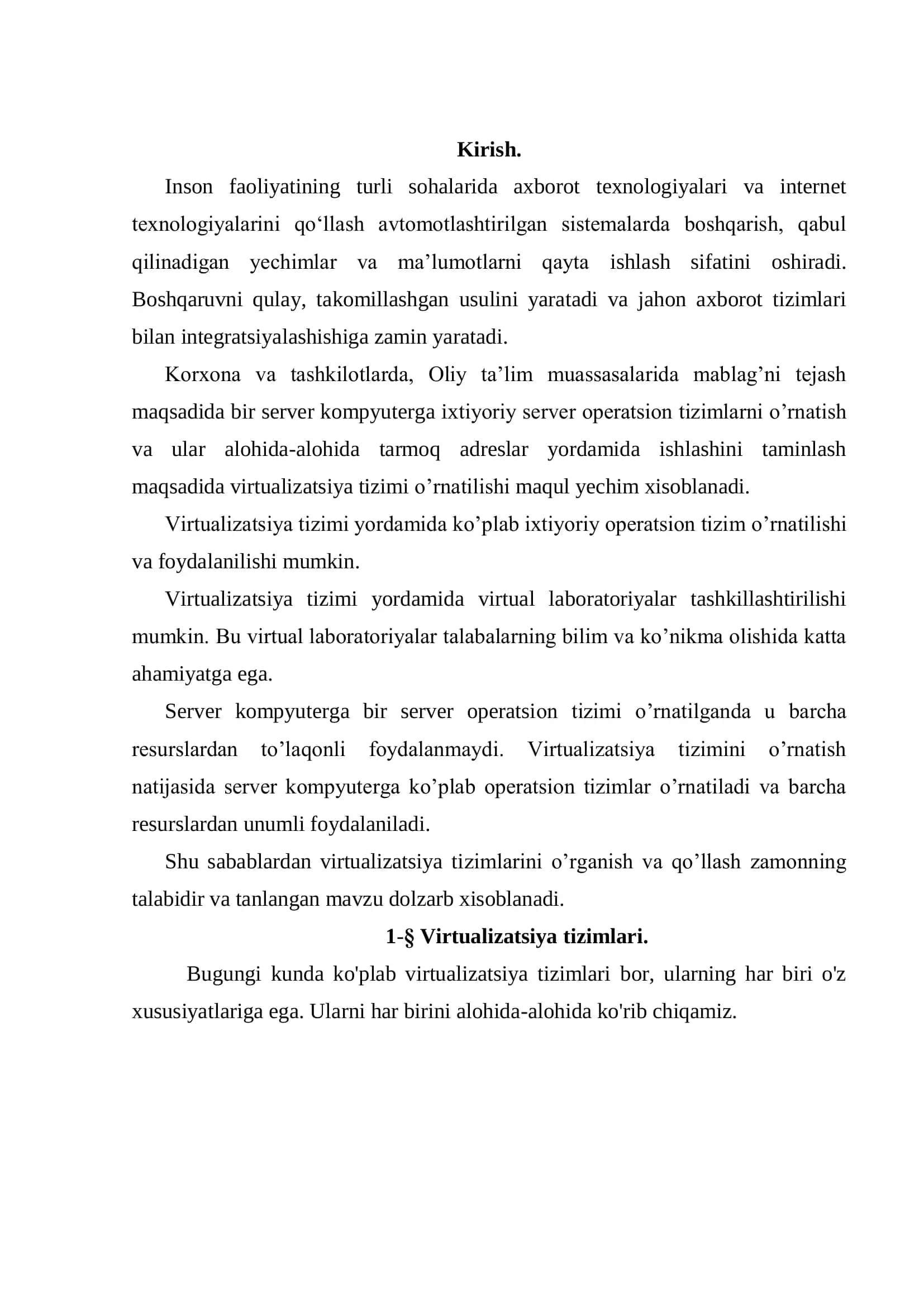 Zamonaviy Virtualizatsiya Tizimlari 2