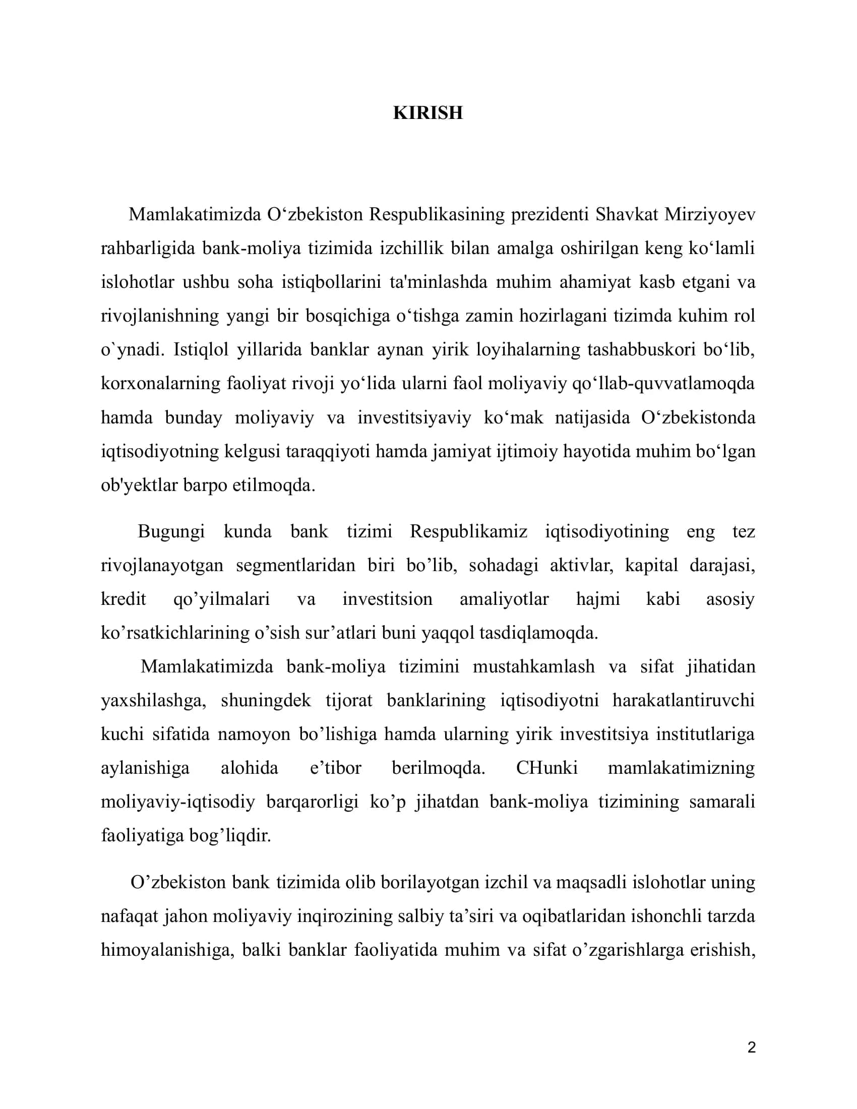 BANKLAR ULARNING TURLARI VA KREDIT TIZIMIDAGI ROLI 2
