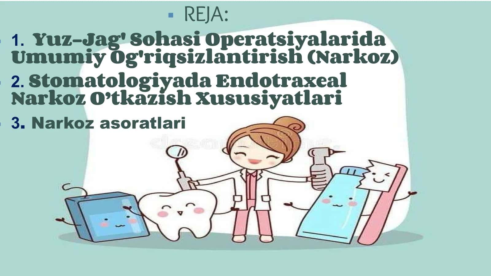 Statsionar sharoitda yuz va og’iz bo’shlig’i 2