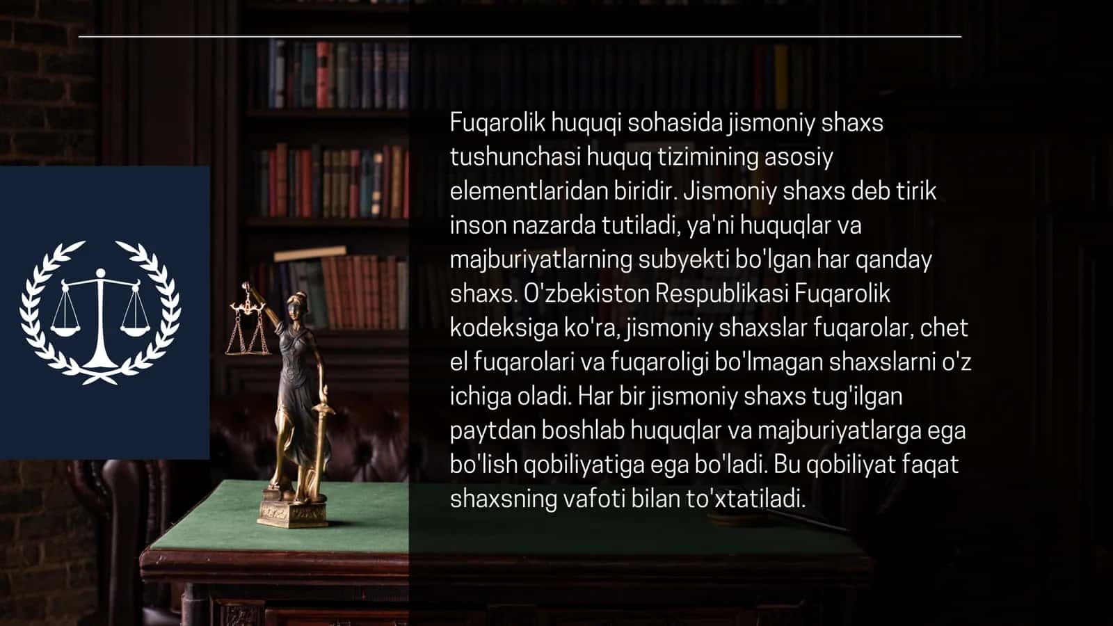 JISMONIY SHAXSLAR va ularning fuqarolik huquqiy maqomi 2