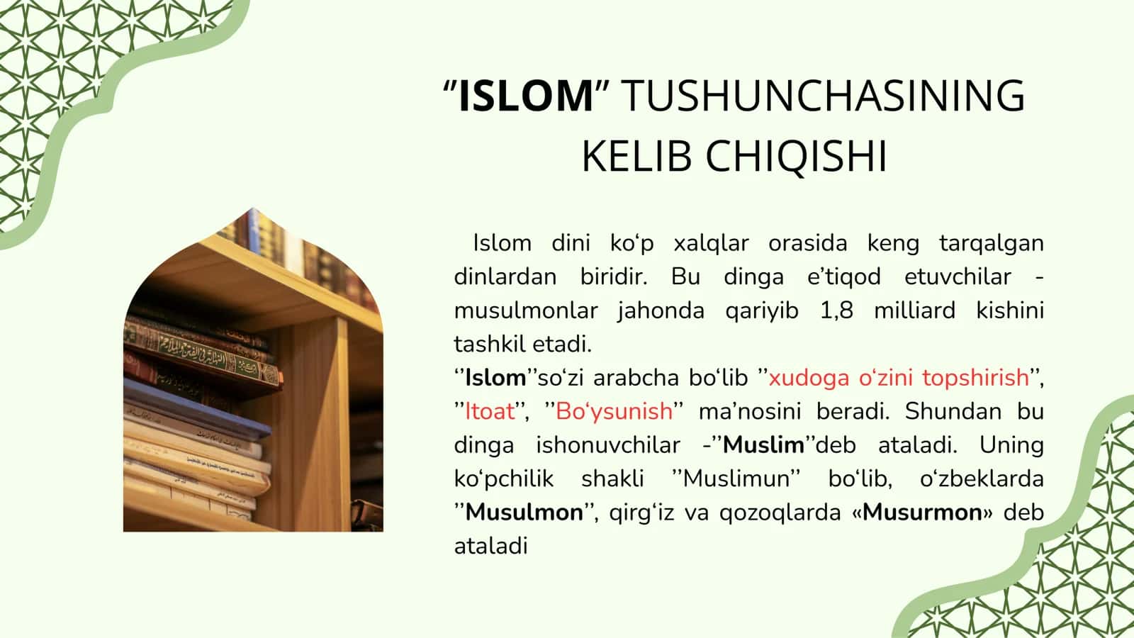 ISLOM DINI TARIXI VA MOHIYATI 2