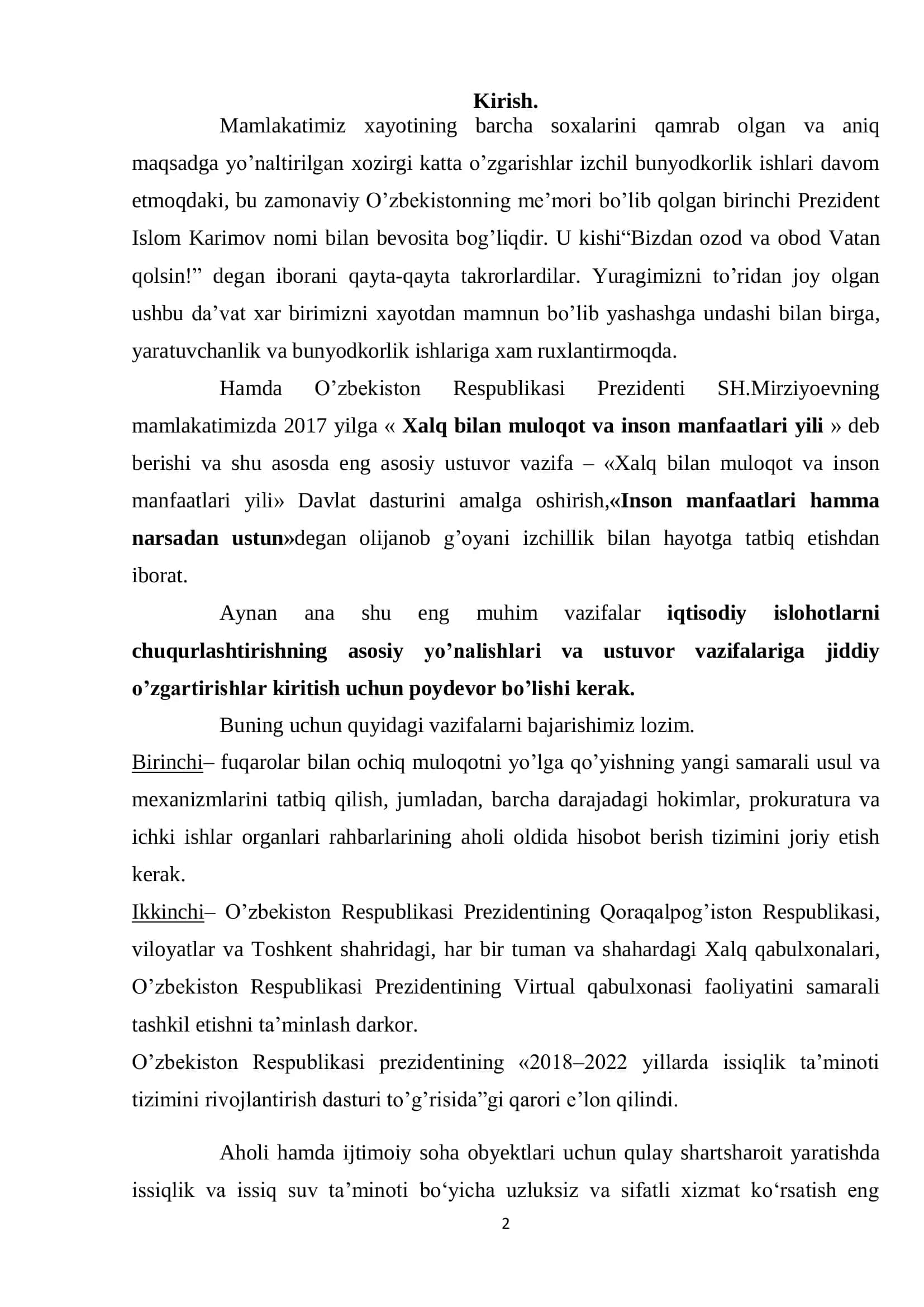 Farg’ona shaxar 1-kichik tuman markazining issiqlik tag’minoti tizimlarini takomillashtirish loyixasi 2