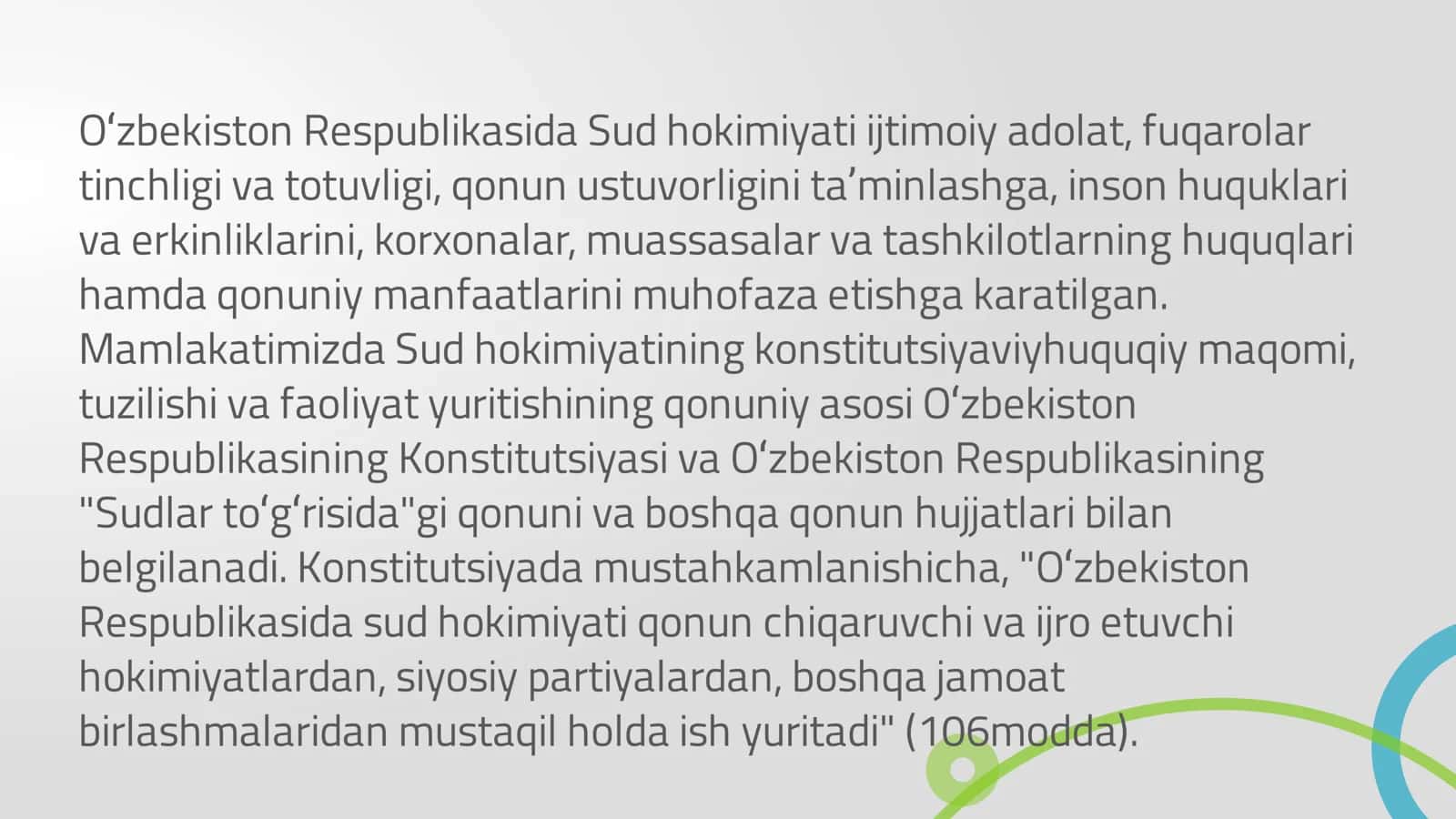 Sud hokimiyati va OAV 2