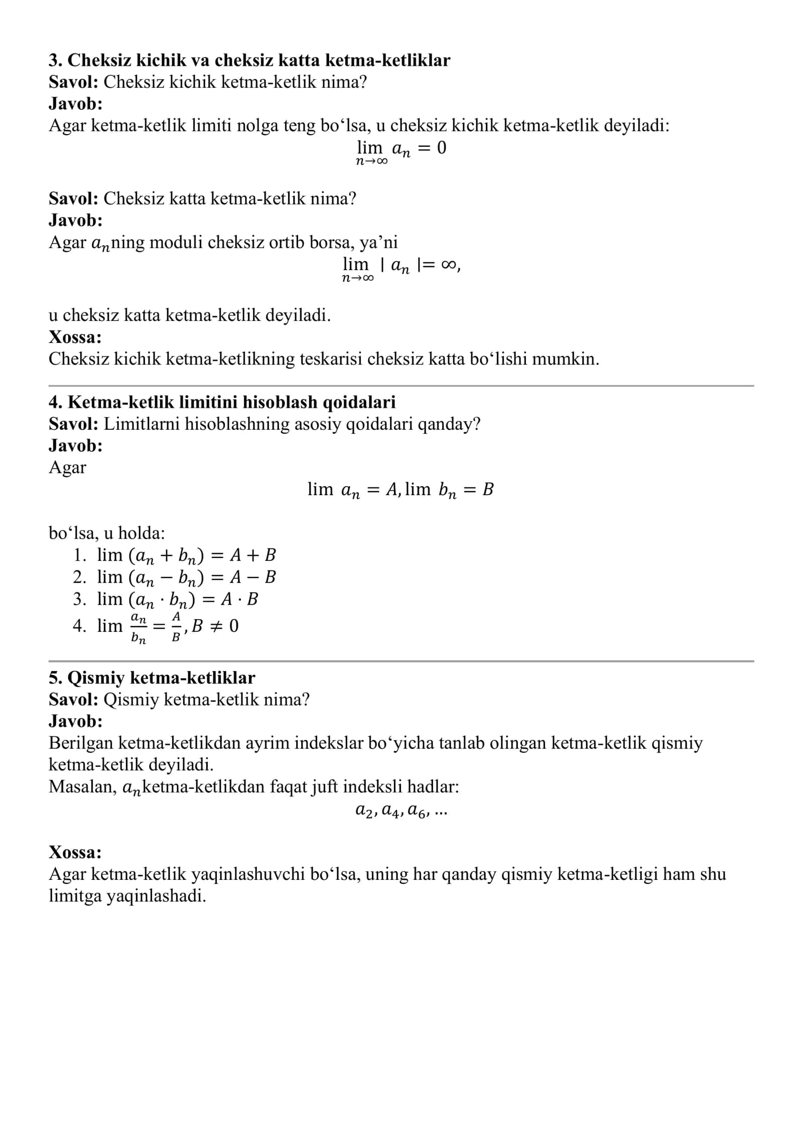 Sonli ketma-ketlik va uning berilish usullari 2