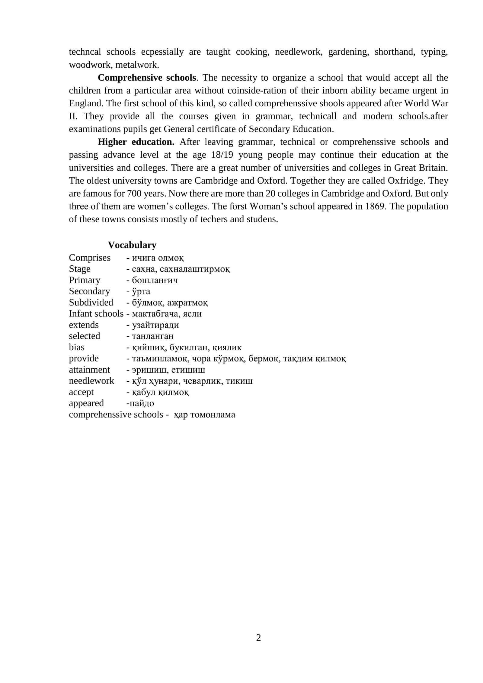 ENGLISH SPEAKING COUNTRIES 2
