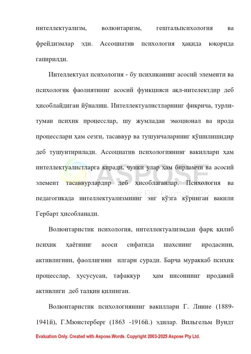XX asrda xorijda psixologik nazariyalar va maktablar 2