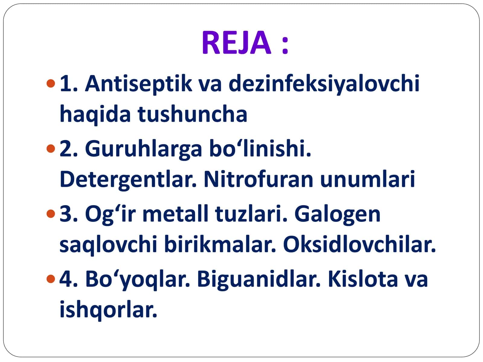 ANTISEPTIK VA DEZINFEKSIYALOVCHI VOSITALAR 2
