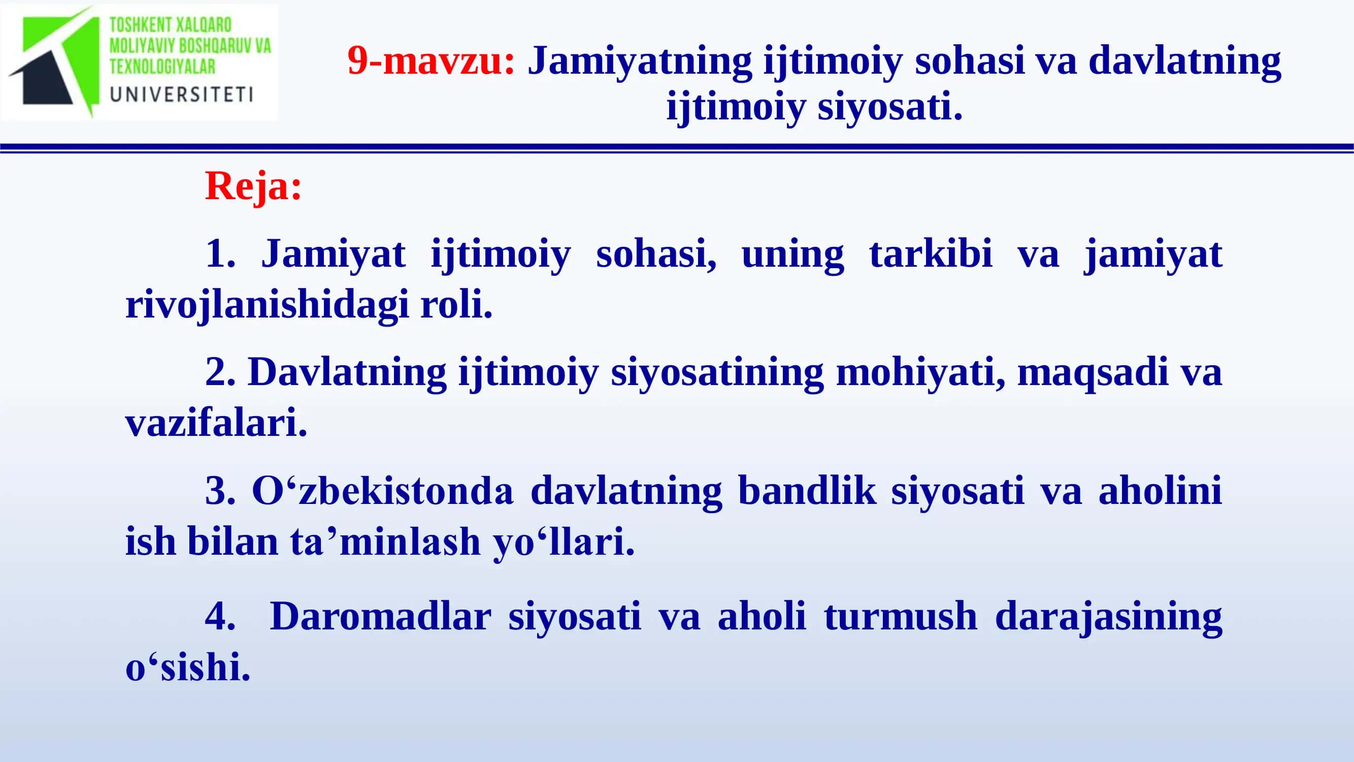IQTISODIYOTNI DAVLAT TOMONIDAN TARTIBGA SOLISH 2