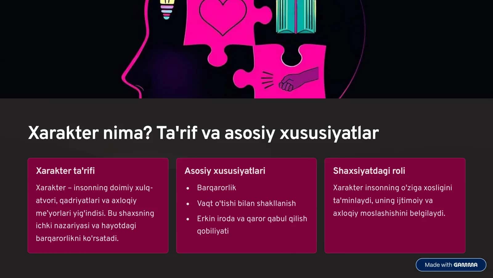 Xarakter va Temperament: Shaxsiyatning asosiy elementlari 2