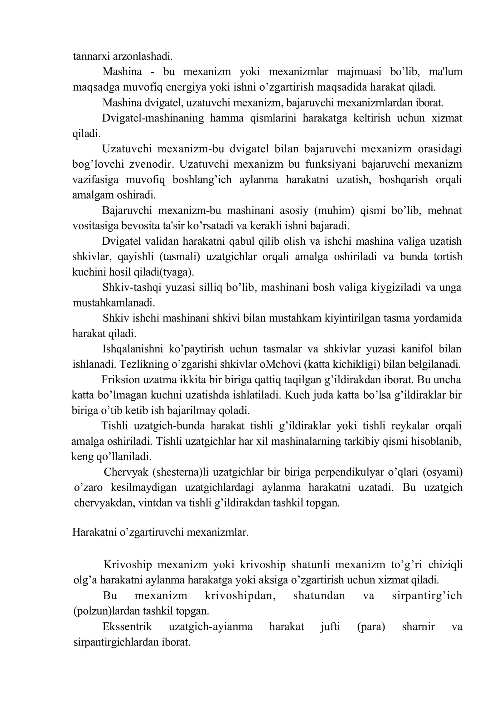 Maydalashda ishlatiladigan mashinalar. ularni maydalash mexanizmiga qarab tasniflanishi 2