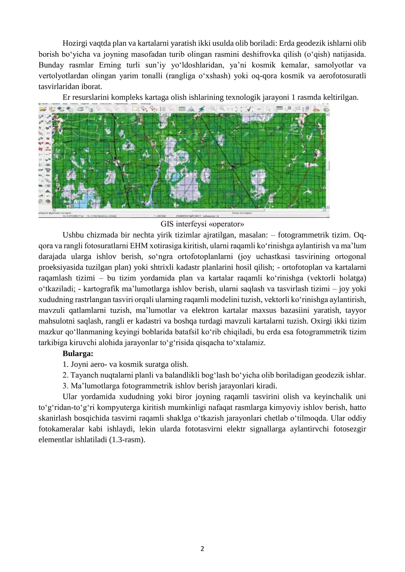 Geoinformatsion tizimlarinda ishlash 2