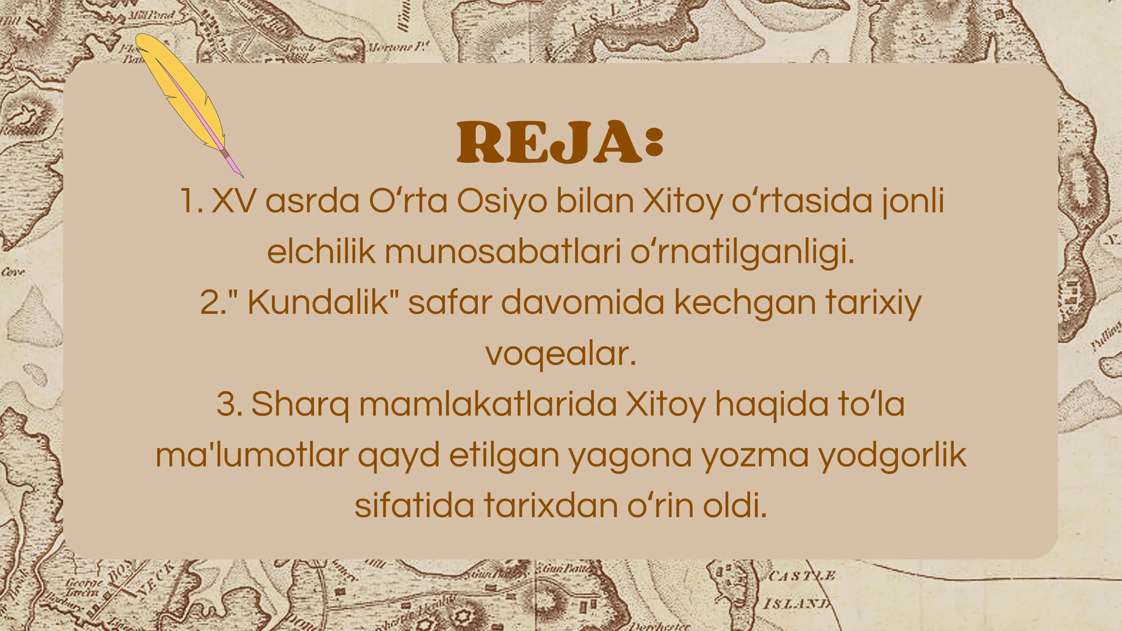 GʻIYOSIDDIN NAQQOSHNI "XITOY SAFARNOMASI KUNDALIGI" 2