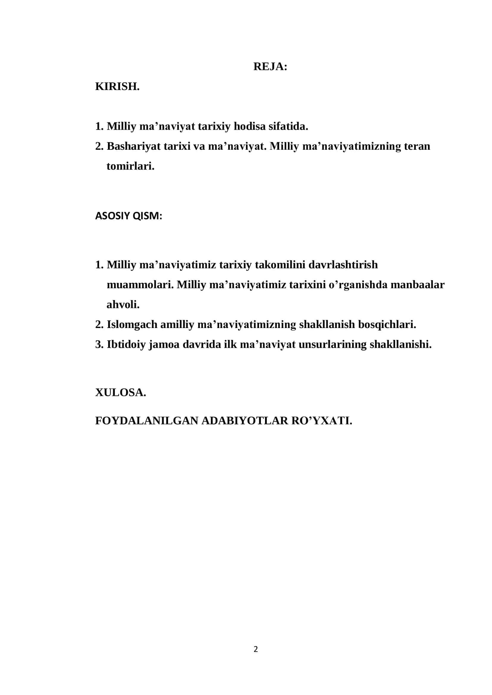 MILLIY MA’NAVIYATIMIZNING TAKOMIL BOSQICHLARI 2