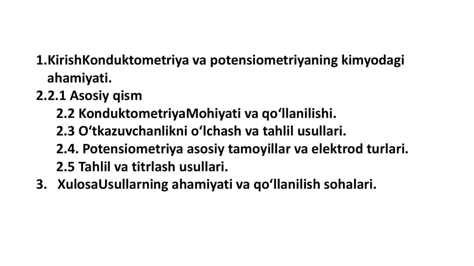 Konduktometriya va Potensiometriya 2
