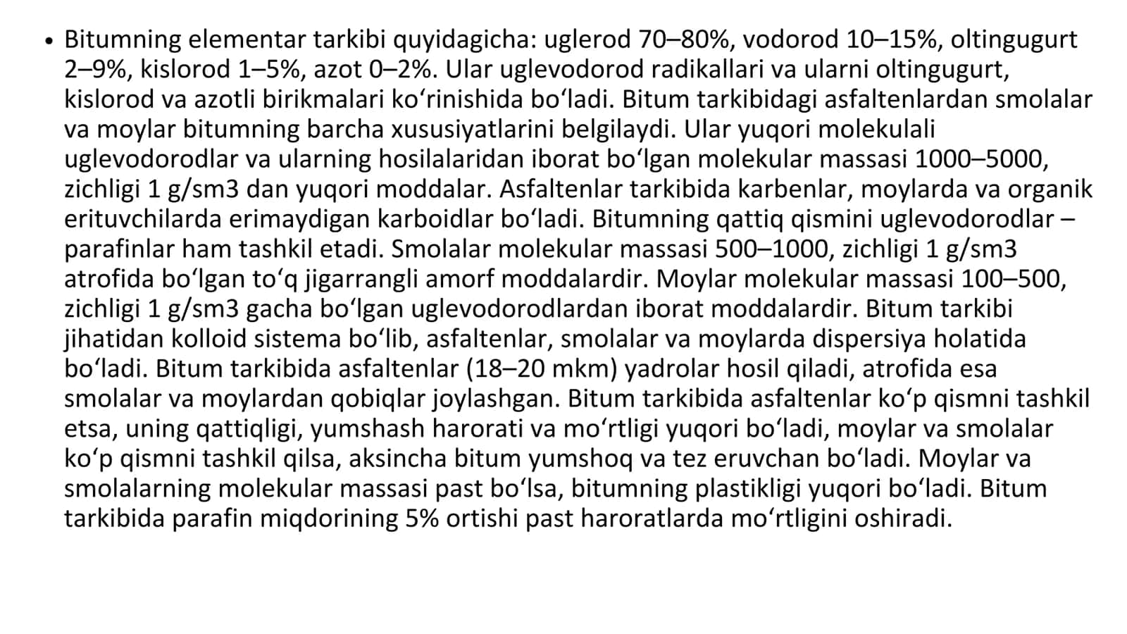 Organik bog’lovchilar asosida izolyatsion materiallar 2