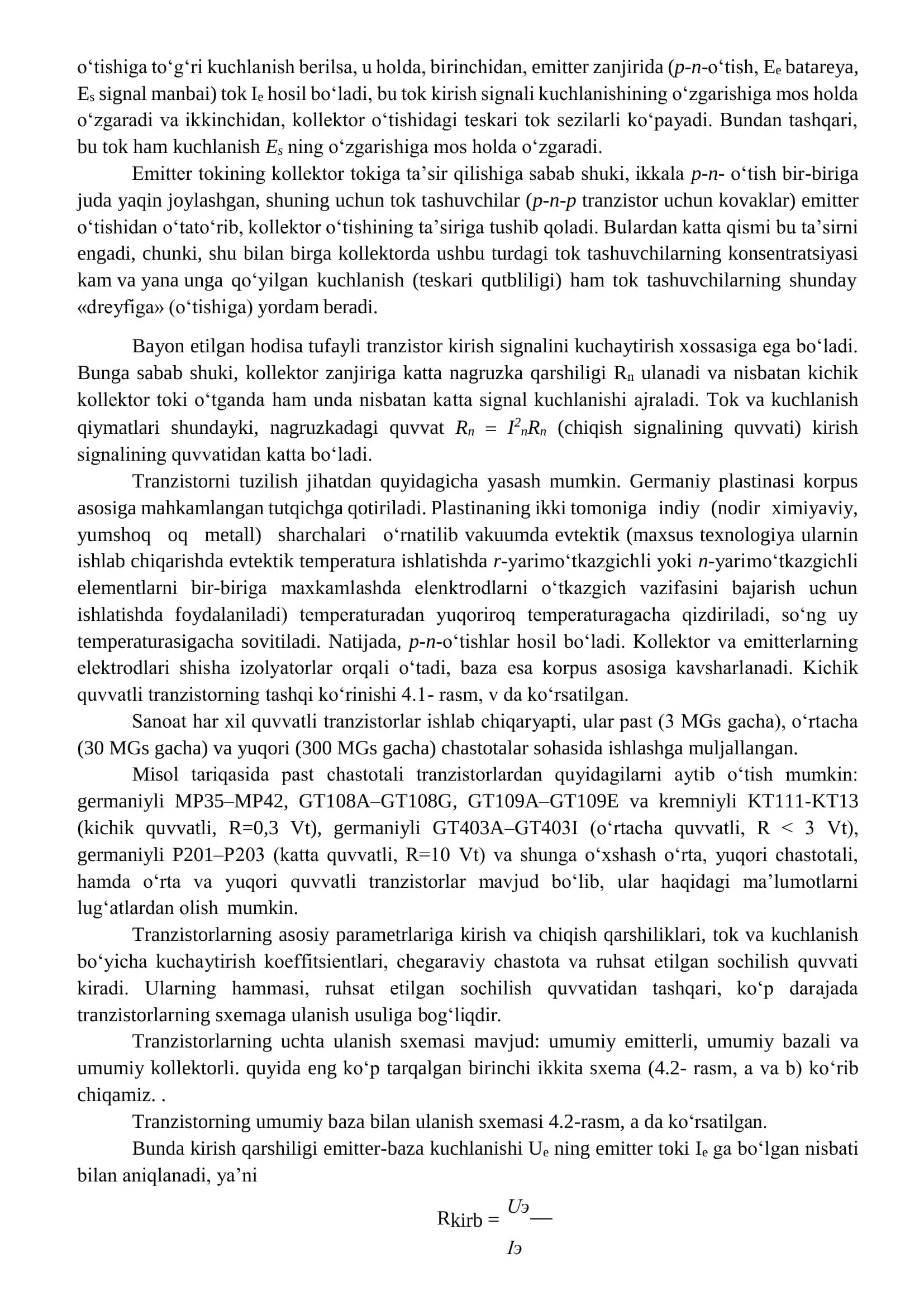 BIPOLYAR TRANZISTORLAR VOLT – AMPER TAVSIFLARINI TADQIQ ETISH 2